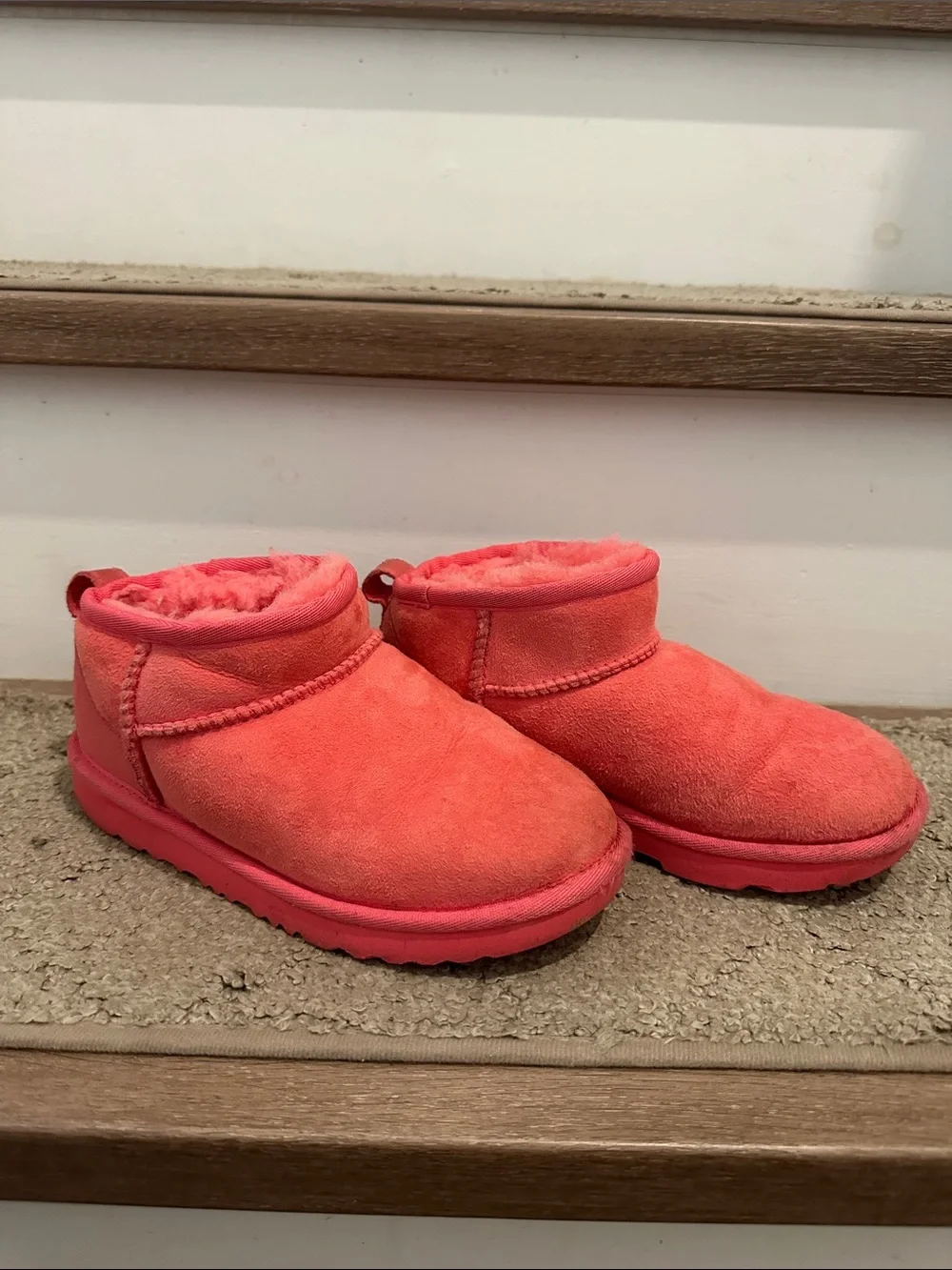 UGG Coral Suede Shearling Ankle Booties